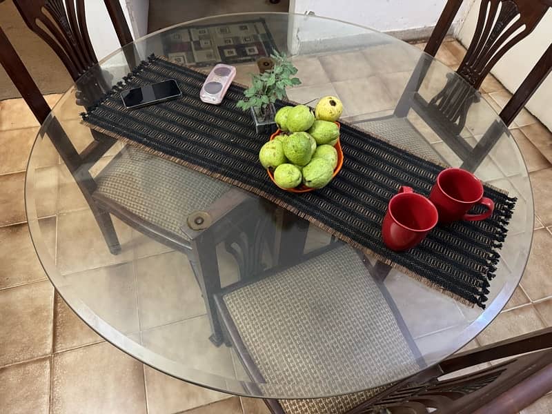 Selling Dining Table Glass Top only (4 Ft Diameter) 2