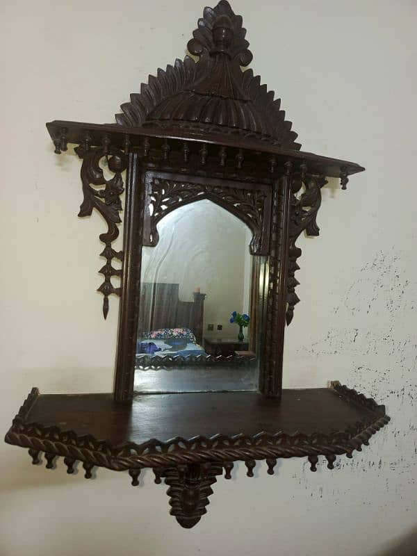 Elegant pure wooden mirror 0