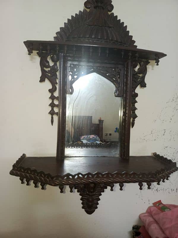 Elegant pure wooden mirror 2