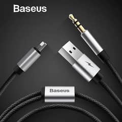 Lightning to Audio AUX 3.5mm + USB Cable Baseus L34 for iPhone/ iPad