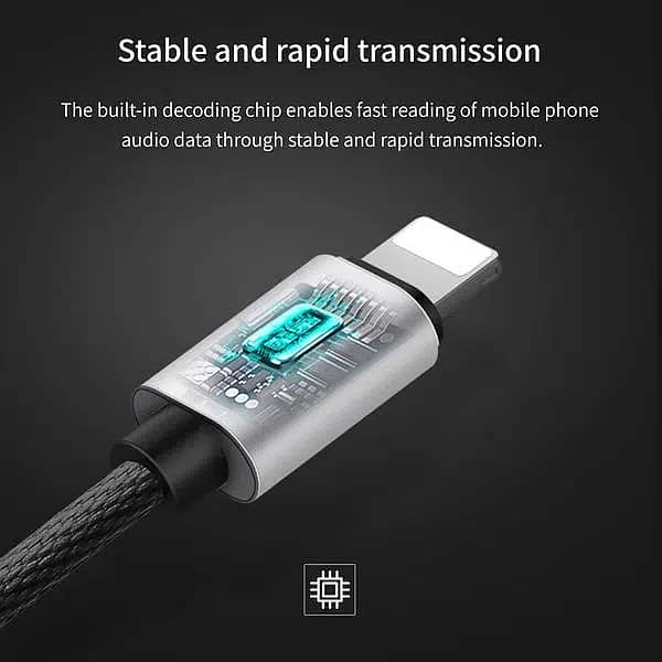 Lightning to Audio AUX 3.5mm + USB Cable Baseus L34 for iPhone/ iPad 1