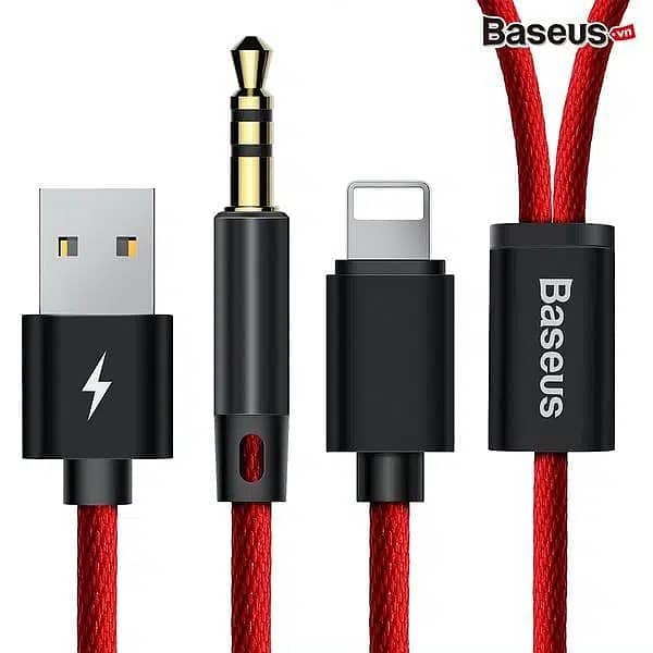 Lightning to Audio AUX 3.5mm + USB Cable Baseus L34 for iPhone/ iPad 3