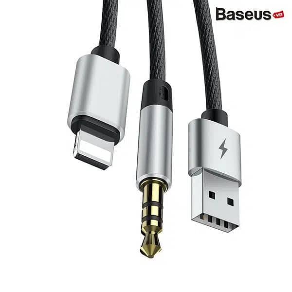 Lightning to Audio AUX 3.5mm + USB Cable Baseus L34 for iPhone/ iPad 4