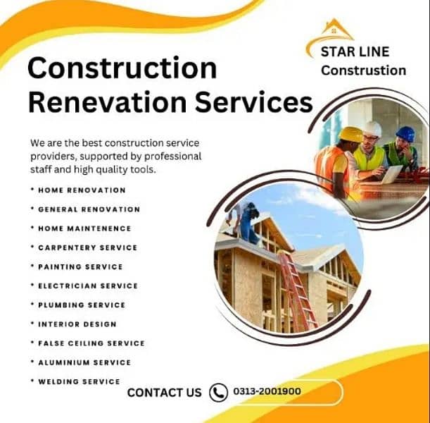 house construction/home renovation/carpenter/ceiling /tile marble wor 1