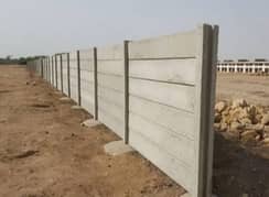 Boundary walls, tayyar chat , cemet pipes, tuff tiles