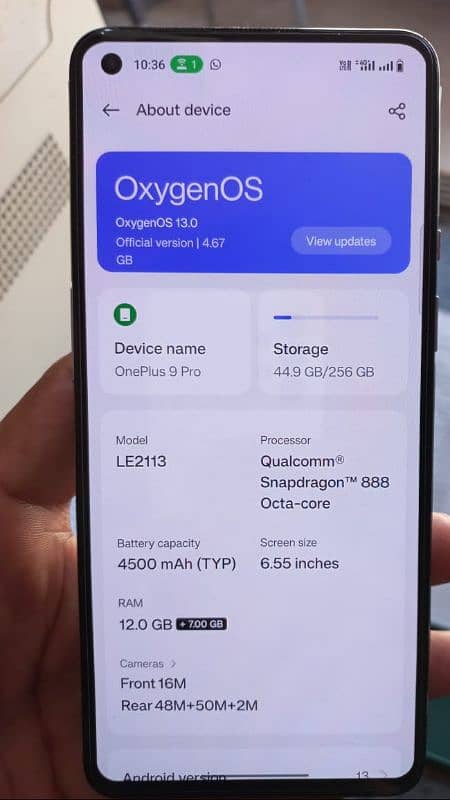 oneplus9 12 256 10/10 0