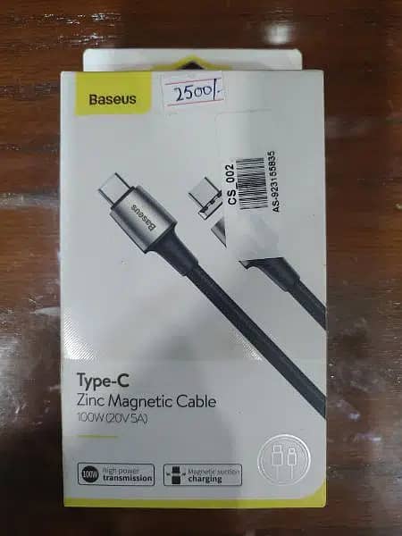 Baseus Type-C Zinc Magnetic Cable 100W 20V 5A High Power Transmission 5