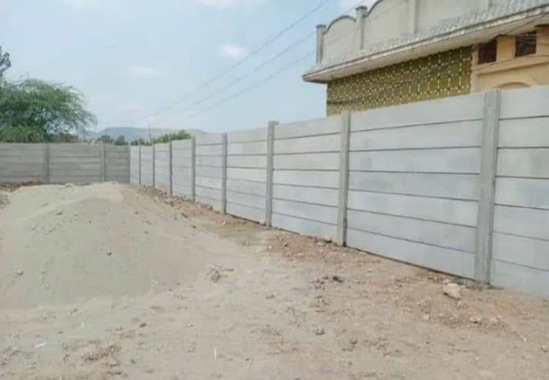 Boundary walls, tayyar chat , cemet pipes, tuff tiles 1