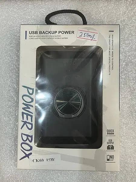 Power Box USB Back Up Power Bank Wireless 500mAh Quick Charge 15W 7