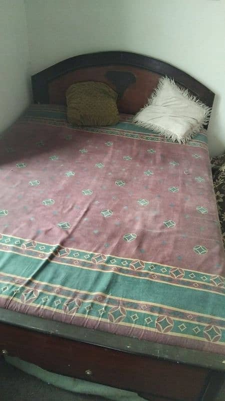 wooden bed available for sale 0