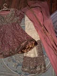 Peplum Frock with Bell Bottoms & Elegant Dupatta