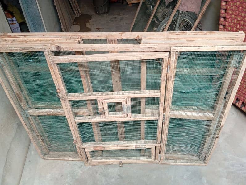 wooden folding cage 15