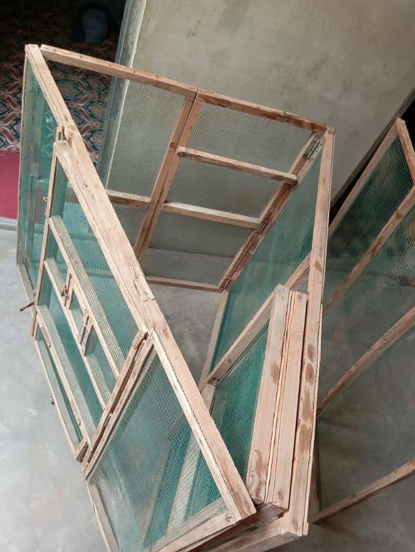 wooden folding cage 16