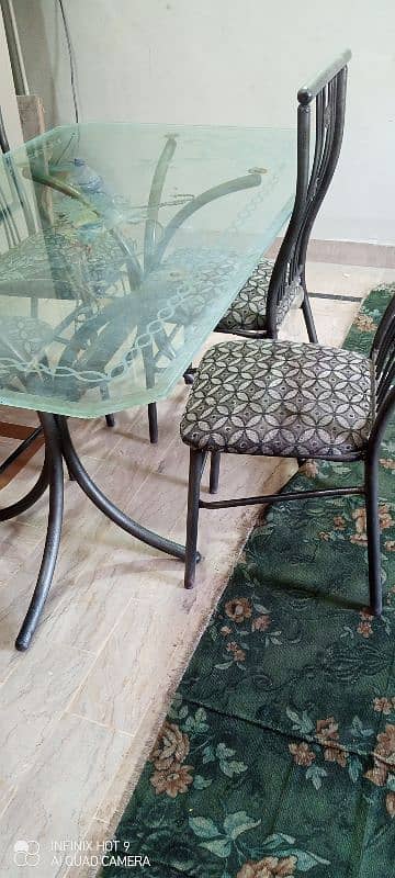 Dining table with 4 chairs urgent sale 2