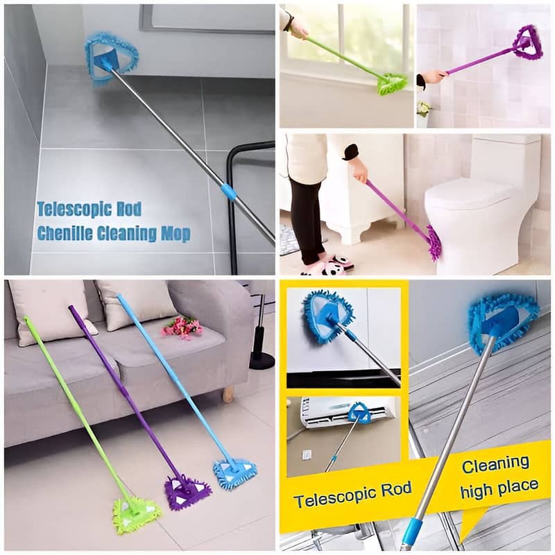 MicroFibre Telescopic Rod Triangle Mop 0