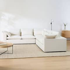 Beige Haven L-Shape Sofa: Modern Elegance Meets Unmatched Comfort