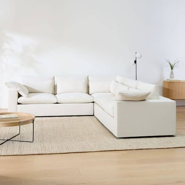 Beige Haven L-Shape Sofa: Modern Elegance Meets Unmatched Comfort 0