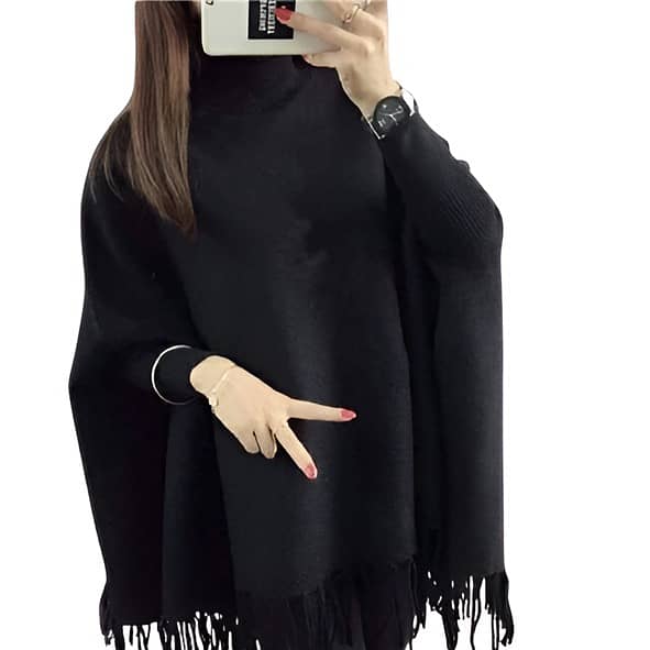 Winter’s Attractive Plain Fleece Poncho For Women | Fleece Poncho 1