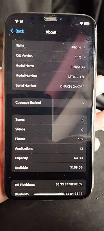 iphone xS Rom 64gb. battery Health 80% 5