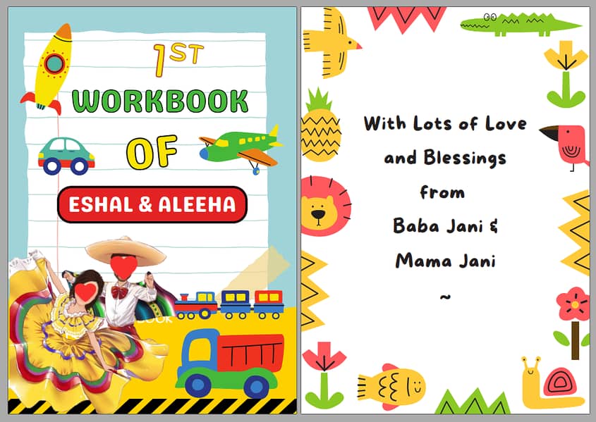 Customized Attractive Preschool Workbook - Reuseable 0