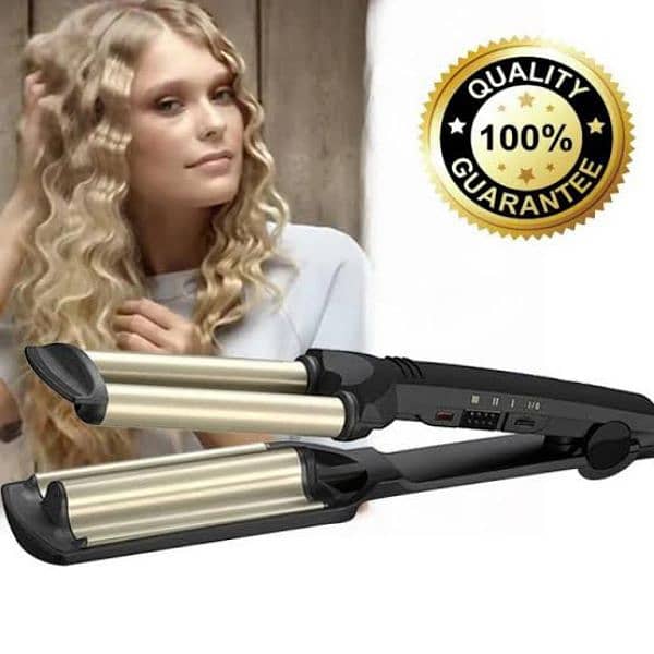 KEMEI Curling Iron - KEMEI Professional Hair Curler with 3 Barrels 4