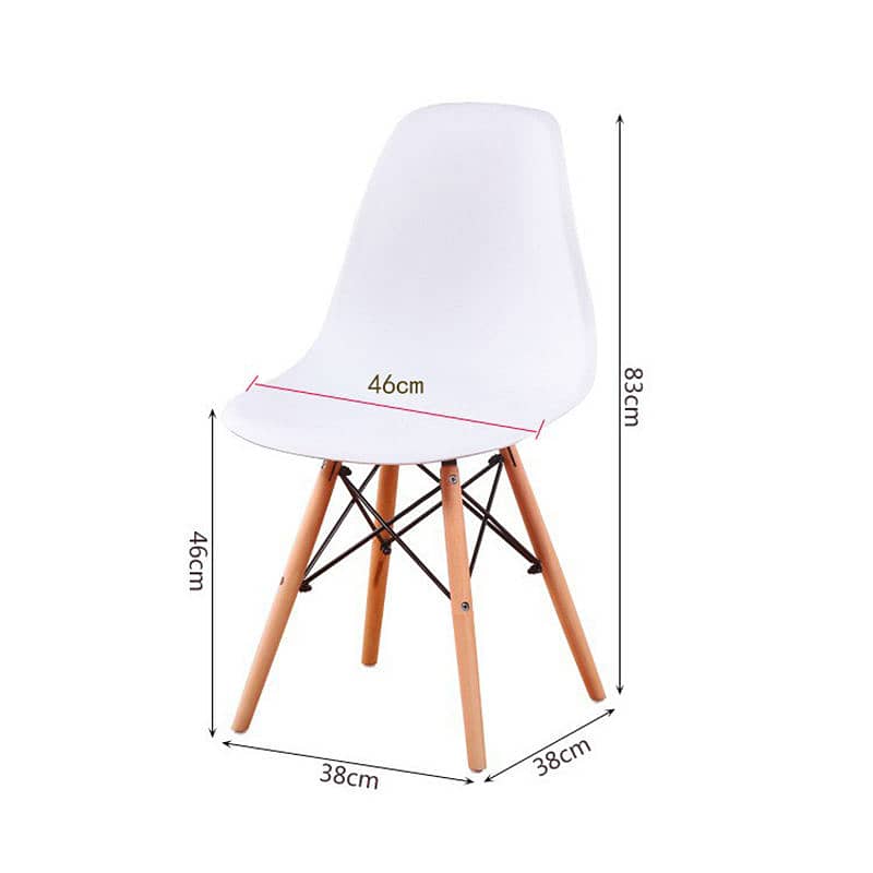 Plastic chair with wooden legs, Cafe chair, dining Chair, Bar Chair 2