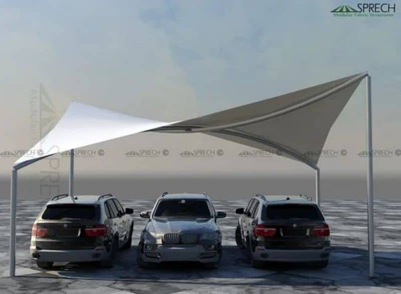 Cafe roofing shed - Hyper shade - Tensile Parking- Canopy- Mosque shed 9