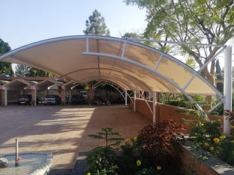 Cafe roofing shed - Hyper shade - Tensile Parking- Canopy- Mosque shed 11