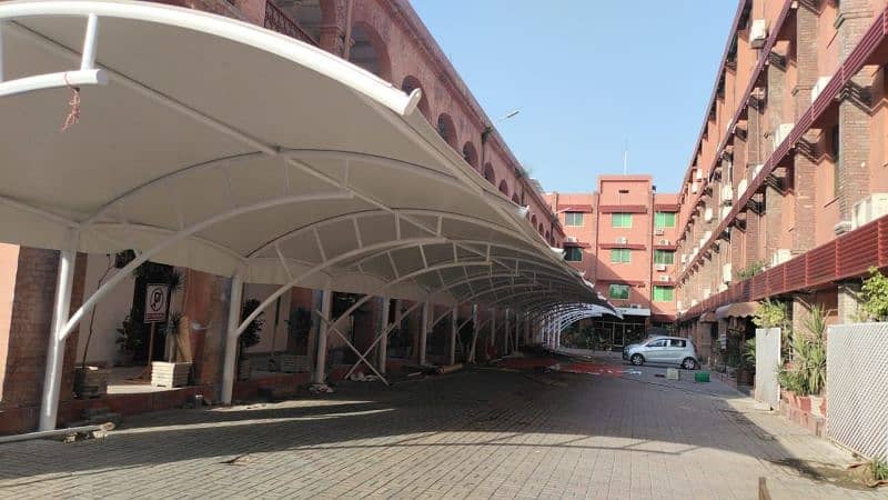 Cafe roofing shed - Hyper shade - Tensile Parking- Canopy- Mosque shed 12