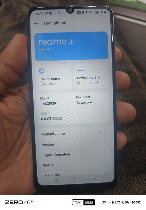 Realme C63 . . 6/128 . . Condition 9.9/10 2