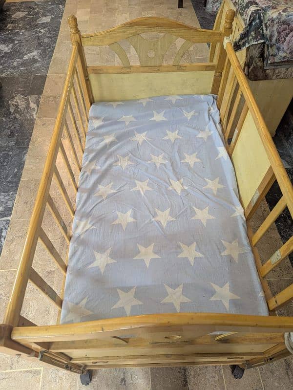 wooden baby cot 4