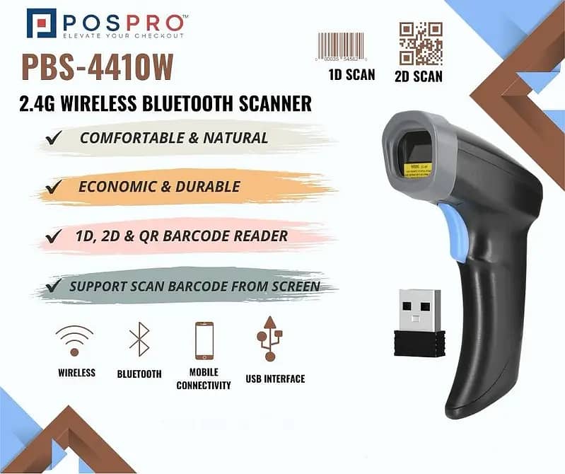 Brand New Barcode Scanner 1D ~ 2D ~ QR (Cash On Delivery) 10