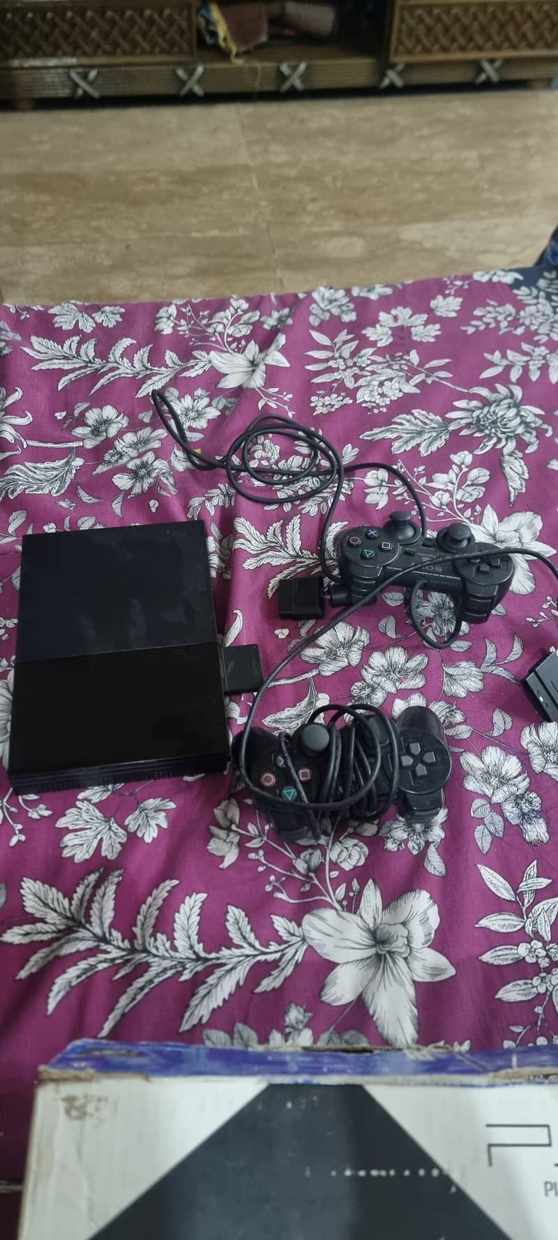 PS2 with 2 memory card and 2 controllers 1