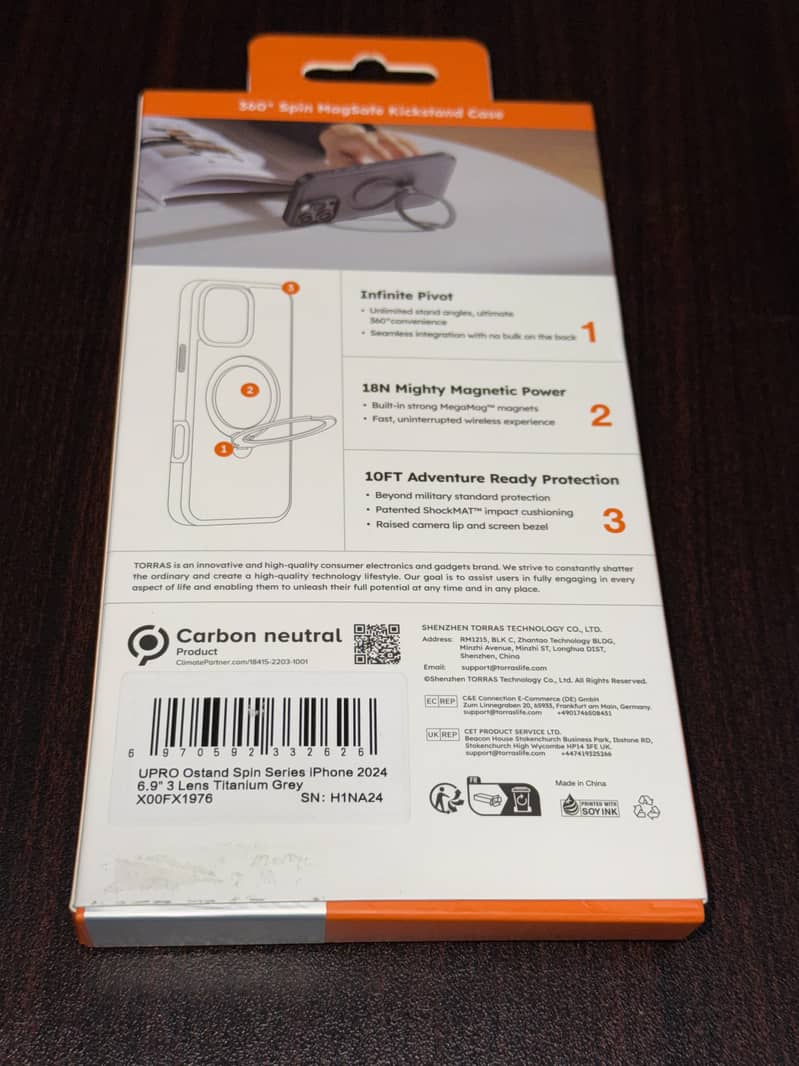 Iphone 16 promax torras ostand spin case 3