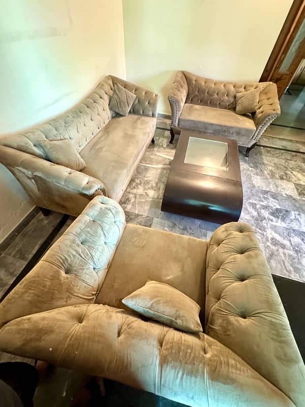 6 seater sofa set with center table 4