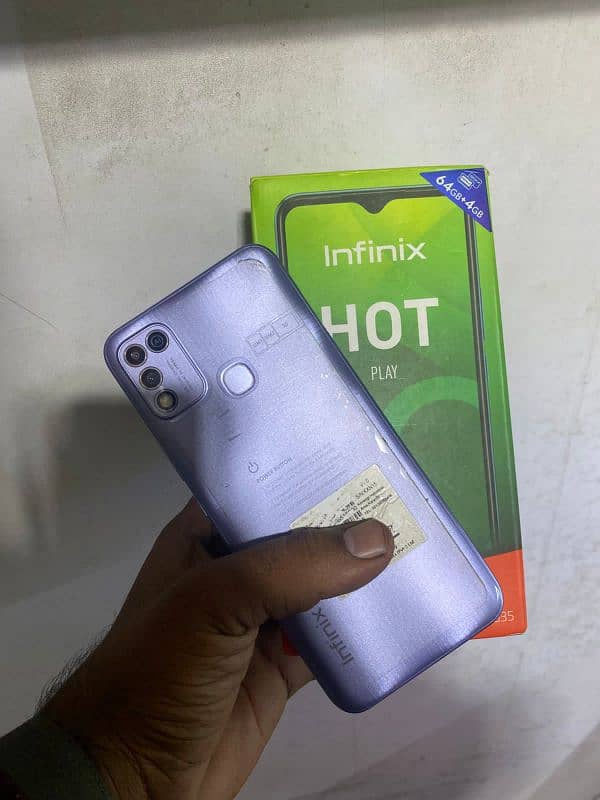 Infinix hot 10 play box sath h 0