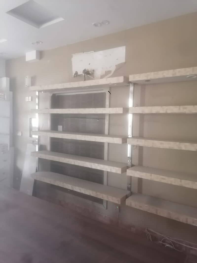 Wooden and MDF display shelves with lights inside shleves 0