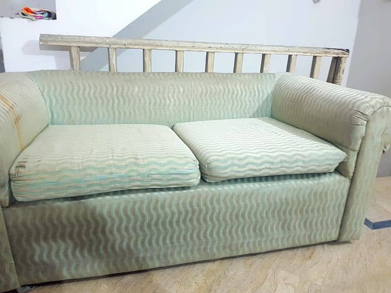 2 seater spring sofa green striped design very affordable 1