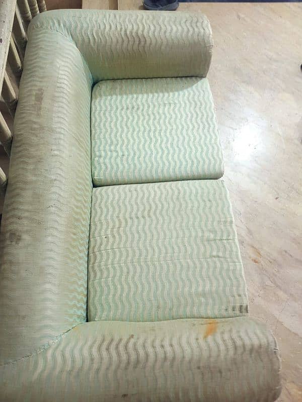 2 seater spring sofa green striped design very affordable 2