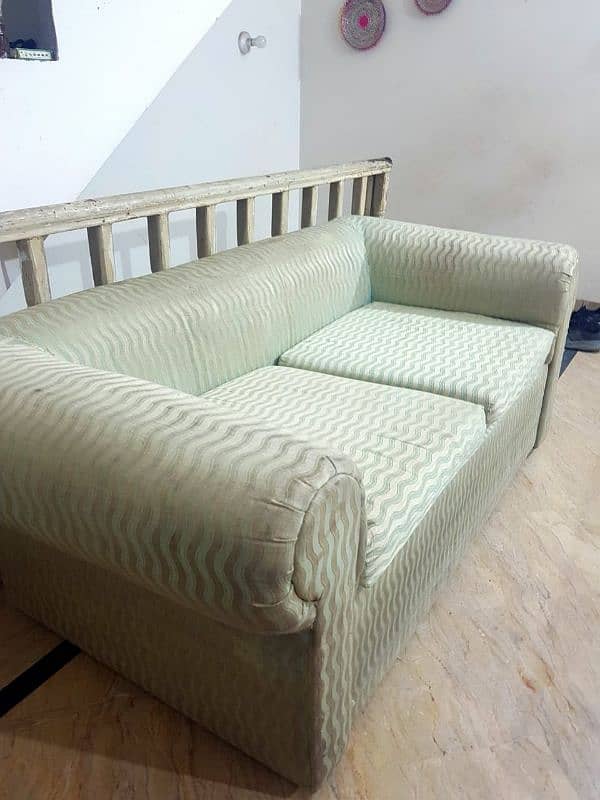 2 seater spring sofa green striped design very affordable 3