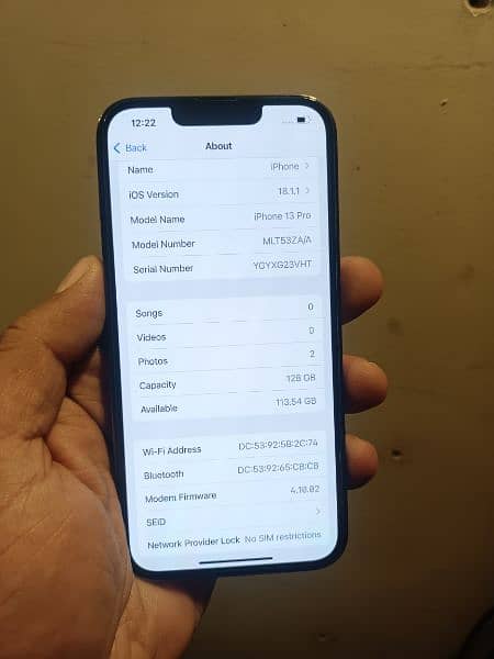 13pro 128gb 86% Non PTA Dual Sim 4