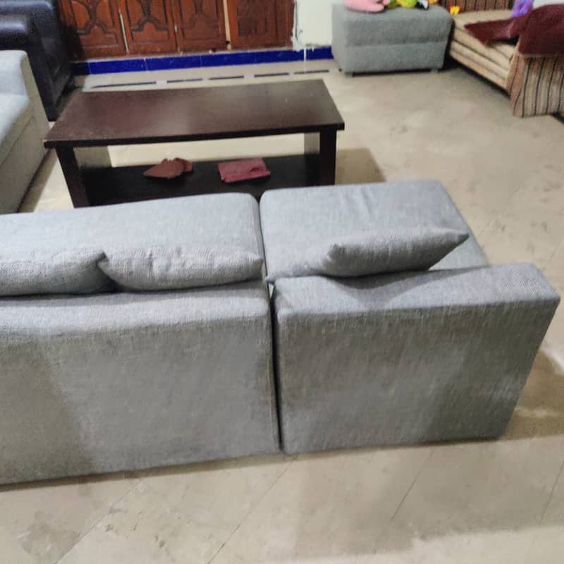 Corner L shape Sofa with Foot Puffy 4