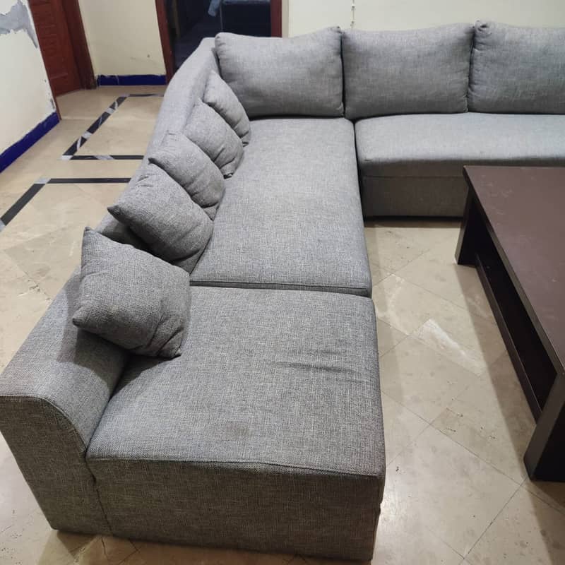 Corner L shape Sofa with Foot Puffy 6