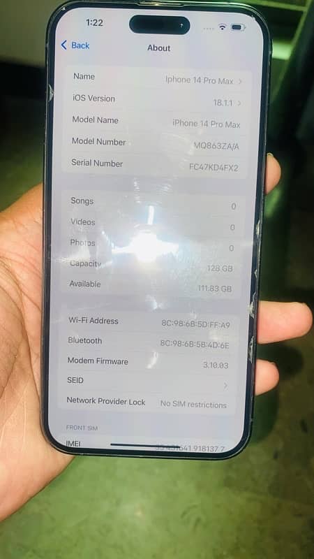 iphone 14 Pro Max Non PTA 0