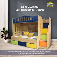 Multicolor Triple bunk bed