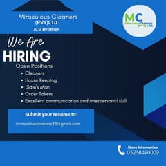 Job For Cleaning Services