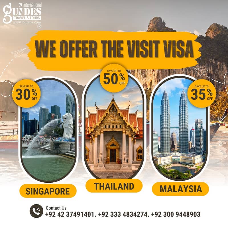 Singapore, Thailand, Malaysia | Visit Visa/Tour Visa | Visa Services I 0