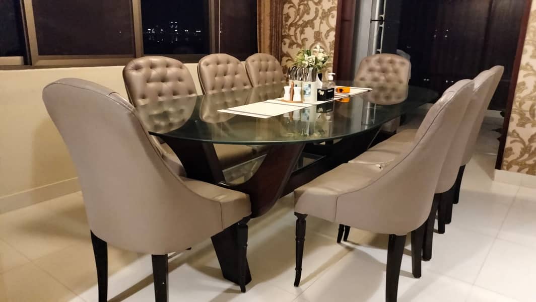 Dining Table with 8 chairs Dining Home Furniture Almost New 6