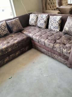 L shape sofa set