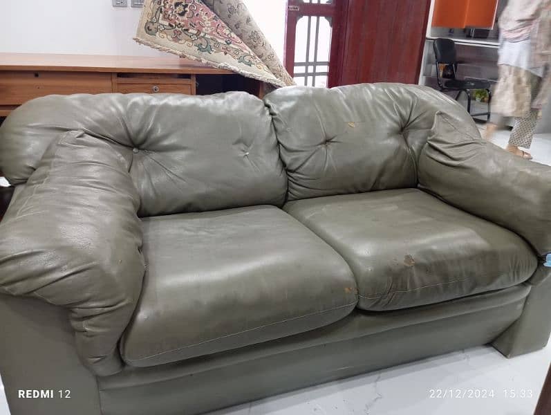 For Sale: Gently Used Leather Sofa 1